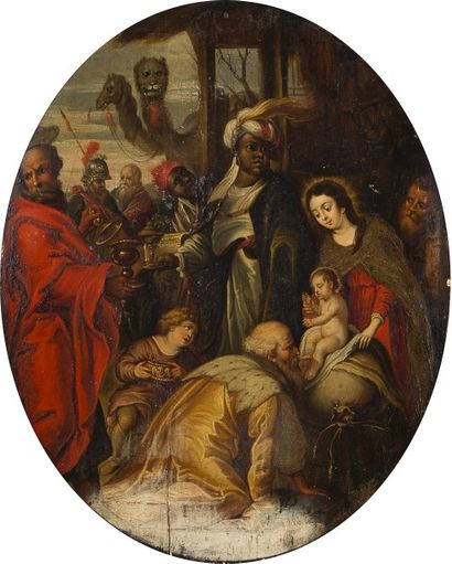 École Flamande du XVIIe siècle 



L'Adoration des Mages



Huile sur panneau de...