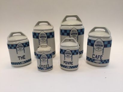 null Lustucru Cartier-Millon à Grenoble

Série de six pots à épices en porcelaine...