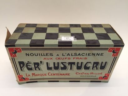 null Pèr' Lustucru Cartier-Millon, boîte factice, imprimerie spéciale des Pèr' lustucru....