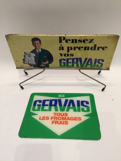 null GERVAIS 

Plaque publicitaire en verre "Ici Gervais tous les fromages frais"....