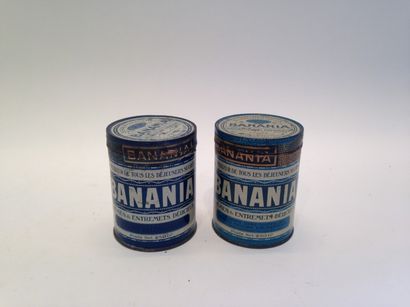 null BANANIA

Deux boites rondes en tôle bleu de 250gr avant guerre, en l'état