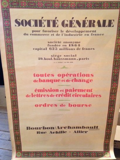 null Société Générale

Rare affiche locale : rue Achille Bourbon Archambault Allier

"...