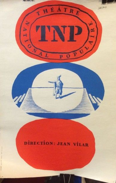 null JACNO (XXème) affiche pour le TNP " Théâtre National Populaire ". Direction...
