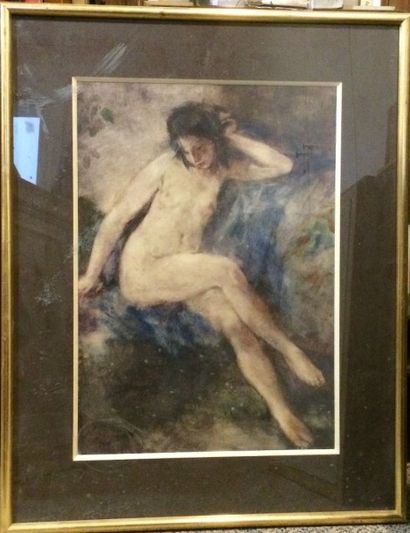 null LAISIN Oscar. (XXe siècle)

Nu féminin de dos, 1919

Gouache, signée et datée...