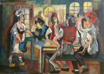 null MEREDIEU Jean (XXe siècle)

Café de Flore, 1989

Huile sur toile, signée et...