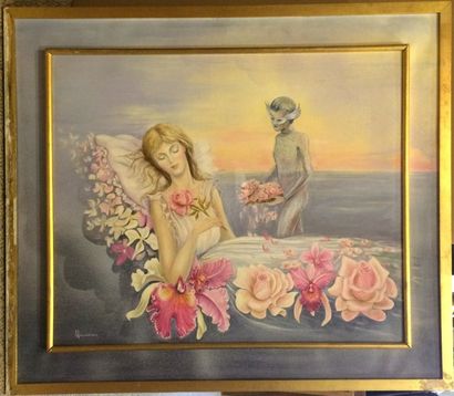 null MILLERIOUX S. (XXe siècle)

Les fleurs de rêve 

Peinture sur toile, signée...