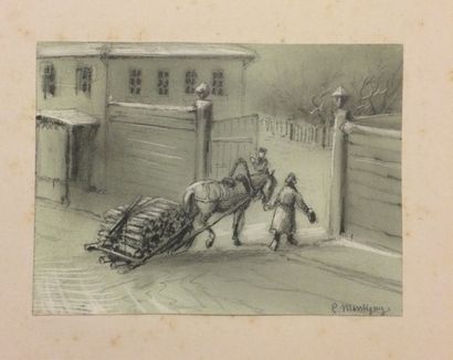 null MONTIGNY C. (XIXe siècle)
Scène de vie rurale, Russie
17 dessins à la mine de...