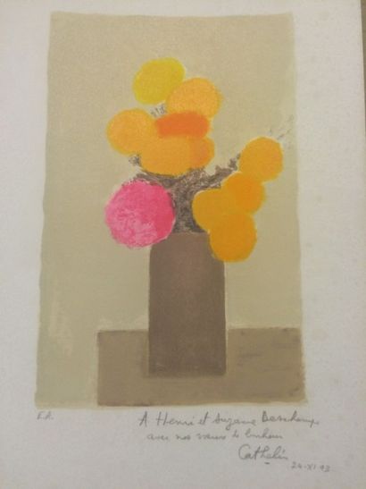 null CATHELIN Bernard (1919-2004)

Bouquet sur une table

Lithographie (piqures),...