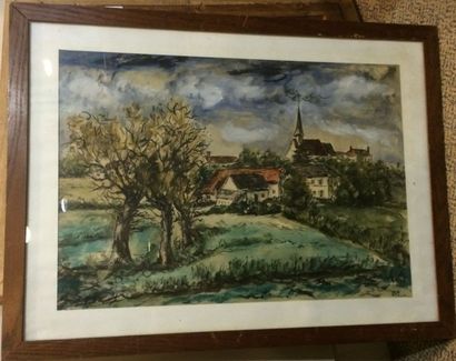 null CENSIER Constant (1920-1987)

Village

Encre et aquarelle, signée en bas à droite,

35...