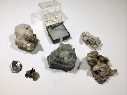 null Systématique (7 pièces) de Mont Saint-Hilaire, Québec: joli cristal d'ANALCIME...