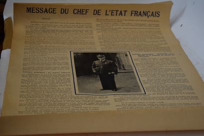 null AFFICHE " message du chef de l'Etat Français " (suite à l'armistice de 1940)Philippe...