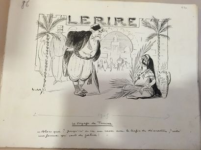 METIVET Lucien (1863-1937) 

ensemble de huit projets pour la revue "Le Rire" relatifs...