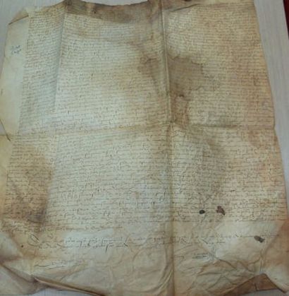 ANGOUMOIS. Pièce manuscrite signée par L. Pichot et Leriget, Angoulême 10 mars 1551...