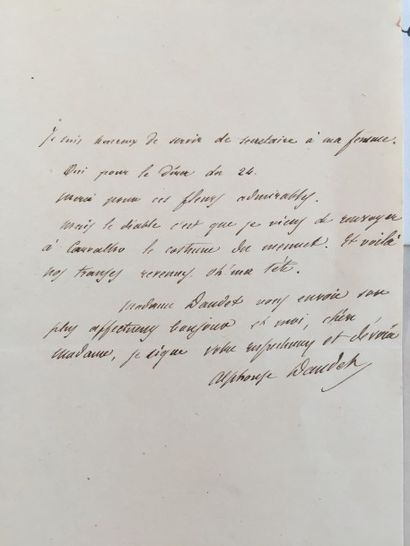 DAUDET Alphonse 

Lettre manuscrite