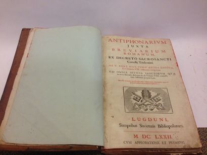 ANTIPHONAIRE. Antiphonarium romanum juxta breviarium ex decreto sacro-sancti Concilii...