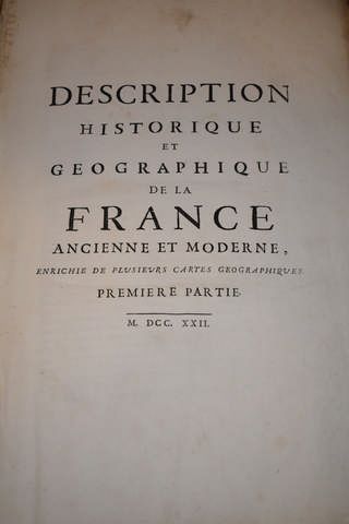 null description de la France 1722 avec ses cartes