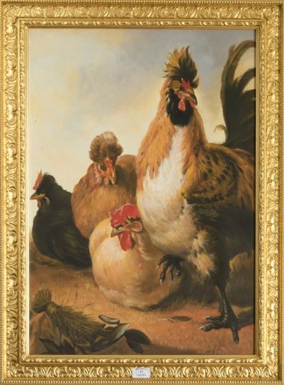 null Ecole Moderne,


Les poules,


Huile sur toile,


67 x 47cm