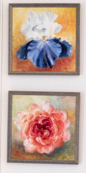 null d' Argent M.H,


Portraits de fleurs,


8 huiles sur papier toilé,


24 x 2...