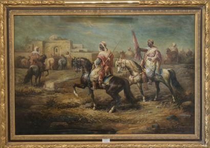 null Ecole Moderne, dans le goût des orientalistes


Cavaliers arabes


Huile sur...