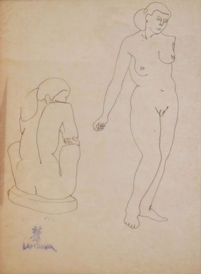 null LAM-DONG, 1920-1987

Nus féminins et baigneuses

Cinq dessins à l'encre brune...