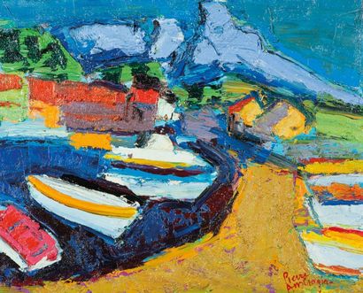 null AMBROGIANI Pierre, 1907-1985, 

Les Goudes, barques sur la plage

Huile sur...