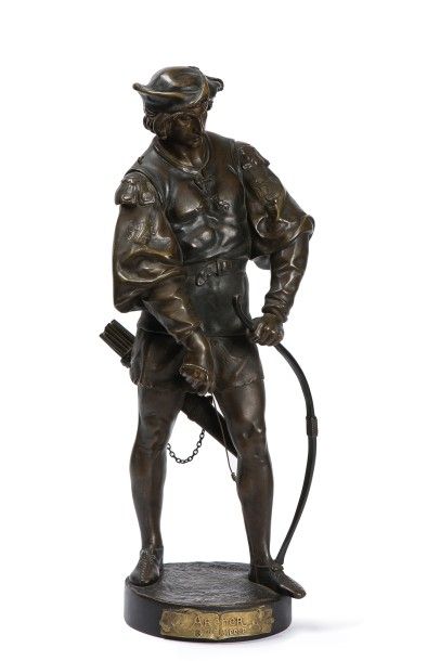PICAULT Émile Louis, 1833-1915, 

L'archer

Bronze...