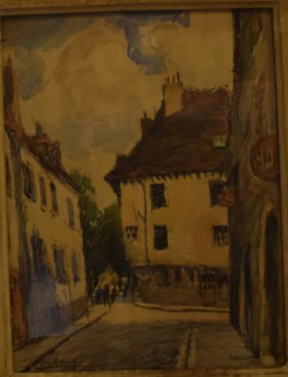 null ROSE Georges, 1895-1951,
Beaune, 1945
Aquarelle et fusain, signé en bas à gauche,...