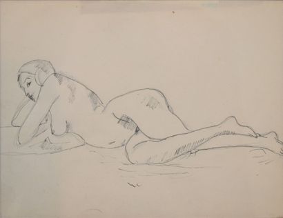 CHAS-LABORDE, 1886-1941 Nus-Visage-Elégante-Scène de genre
Six dessins à l'encre...