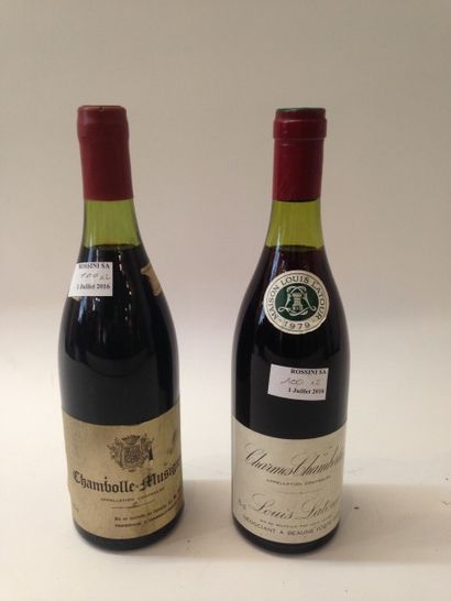 null Ensemble de 2 bouteilles 

1 bouteille CHARMES-CHAMBERTIN, L. Latour 	1979	

1...