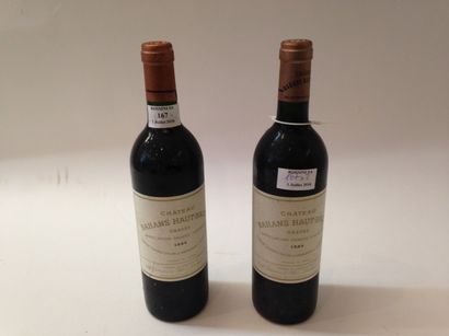 null 2 bouteilles CH. BAHANS-HAUT-BRION, Pessac-Léognan 1985	 (es, elt) 