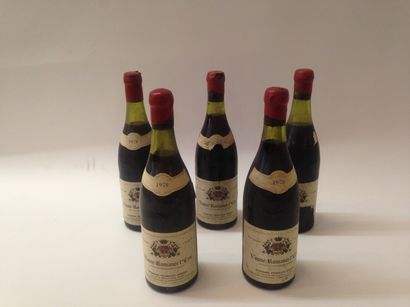 null 5 bouteilles VOSNE-ROMANEE "1° cru", F. Gerbet 1978	 (1 ea, 2 TLB, 1 LB)