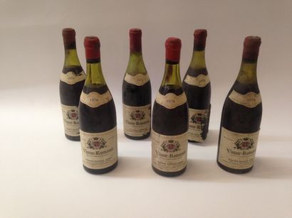 null 6 bouteilles VOSNE-ROMANEE F. Gerbet [ea, 5 de 1976 LB, 1 de 1974 B] 	