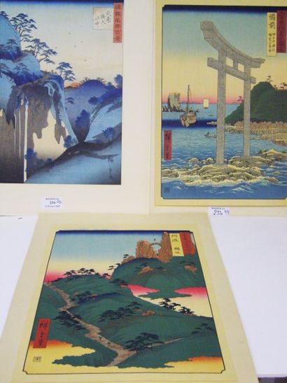 null Hiroshige II : oban tate-e de la série des " Cent provinces célèbres ". (accidents)....