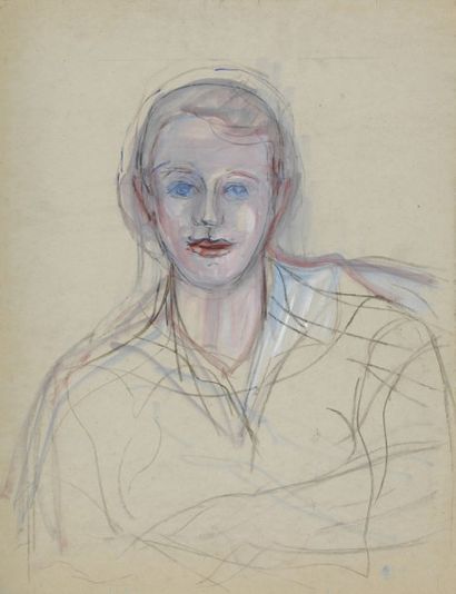 GAUTIER Jacques dit TAL'HOUARN, 1902-1995, Esquisse, portrait de femme, peinture...