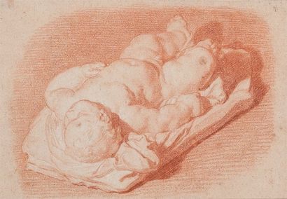 CARESMES Jacques-Philippe, Paris 1734-1796, attribué à Enfant endormi (étude en rapport...