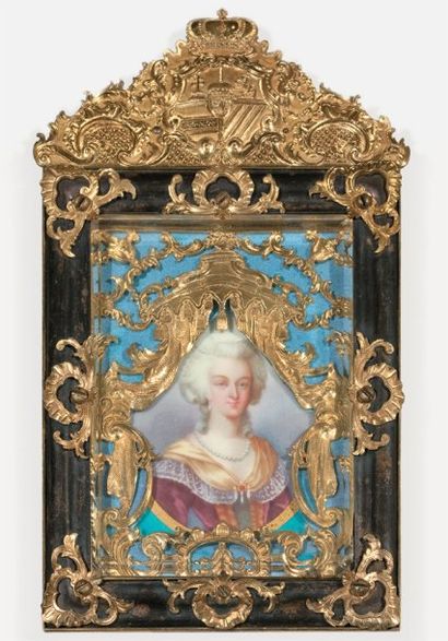 null Marie-Antoinette de Habsbourg-Lorraine, reine de France Plaque de porcelaine,...