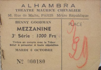 null programme « Benny Goodman and his jazz group » signatures de Goodman et ses...