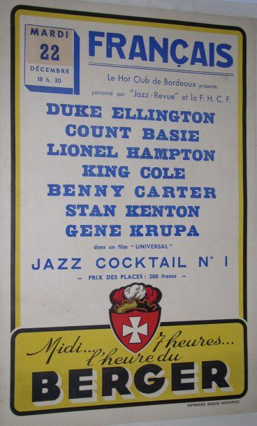 null affiche du film « Jazz Cocktail n°1 » avec D.Ellington C. Basie K. Cole .......
