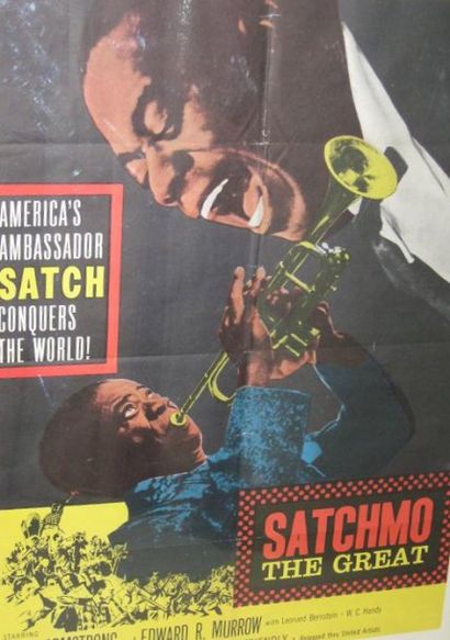 null affiche de film US « Satchmo the great » 70 x 100 cm encadrée