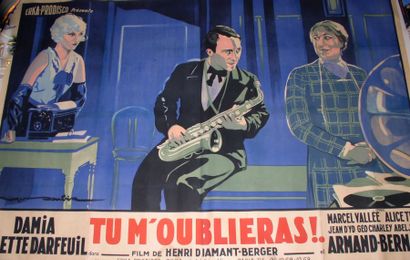 null affiche du film « tu m'oublieras » 1931 illustr.de Soubie 270 x 160 cm ento...