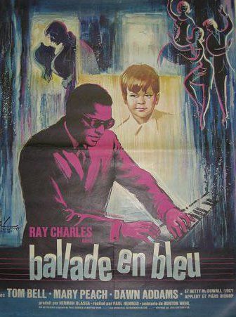 null affiche du film « Ballade en bleu » avec Ray Charles illustr. Grinsson 60 x...