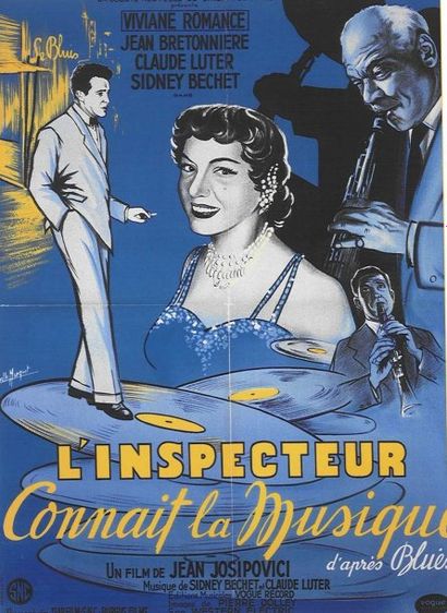 null film « L'inspecteur connaît la musique » musique de Bechet et Luter 2 modèles...