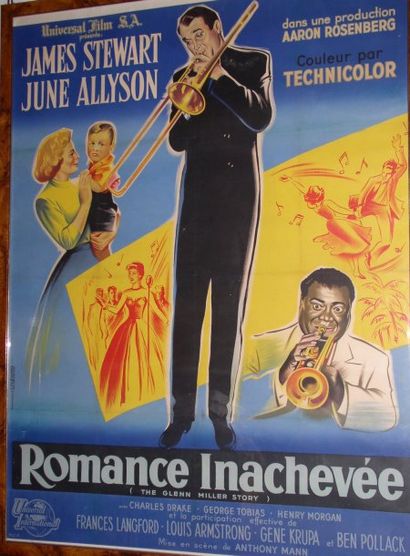 null 2 affiches (modèles différents) du film « romance inachevée » avec la participation...
