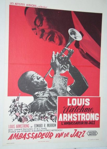 null affiche de film « Louis Satchmo Armstrong l'ambassadeur de jazz » 35 x 53 cm...