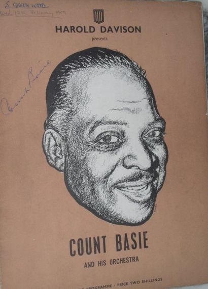 null programme (anglais) Count Basie signé par lui en couverture