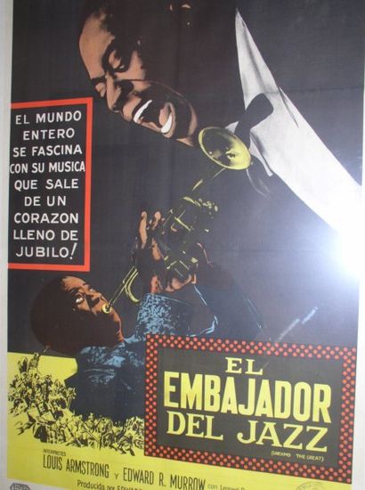 null affiche Argentine de film « Louis Armstrong el Embajador del Jazz » 70 x 110...