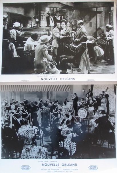 null 2 photographies de Louis Armstrong & son Jazz avec Herman & son Orchestre/ Dorothy...