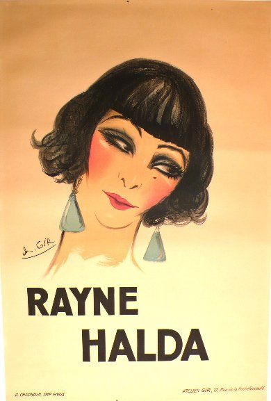 null affiche « Rayne Halda » illustr. Ch. Gir 80 x 120 cm entoilée