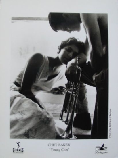 null photo de Chet Baker "Young Chet" de William Claxton (tirage années 80s) 17 x...