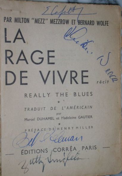 null livre « la rage de vivre - really the blues » de Mezzrow et Wolfe signatures...